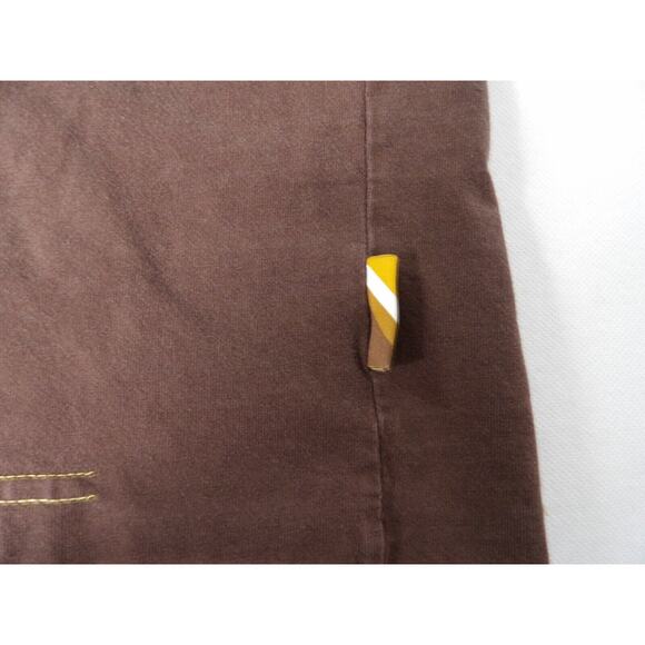 Vtg Mecca USA Style Scienz Scine Day One T Shirt Size XL Brown Y2K Embroidered - Picture 11 of 12